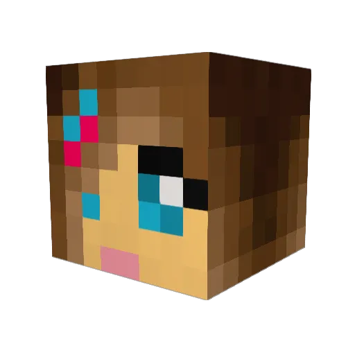 ashleysunflower Minecraft avatar head, 3D render