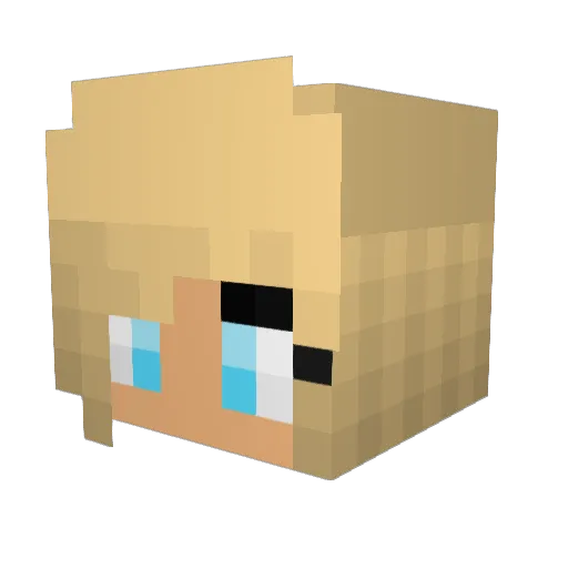 ashleyxx Minecraft avatar head, 3D render