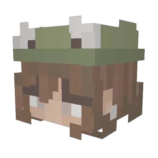 ashleyyinfnity Minecraft avatar head, 3D render