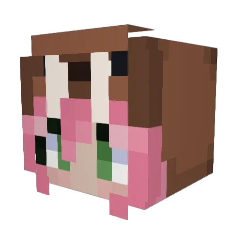 ashlingHQ Minecraft avatar head, 3D render
