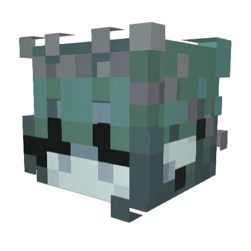 ashloe Minecraft avatar head, 3D render