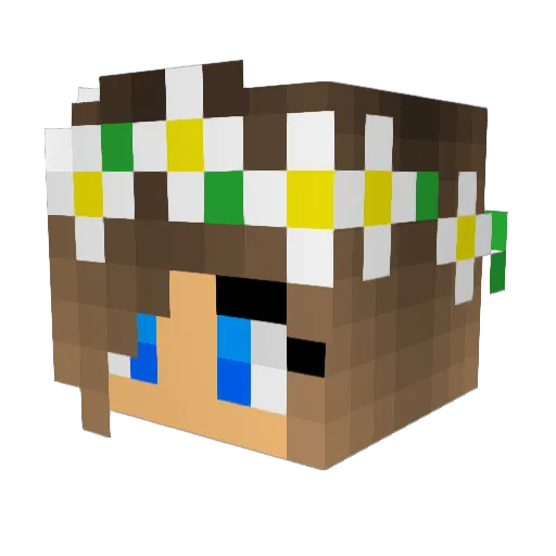 ashlovepotter Minecraft avatar head, 3D render