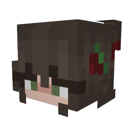 ashlua Minecraft avatar head, 3D render