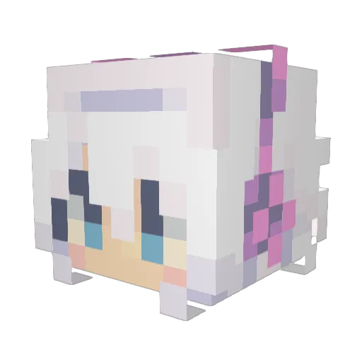 ashlzii Minecraft avatar head, 3D render