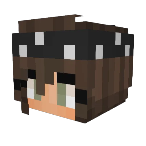 ashlzy Minecraft avatar head, 3D render