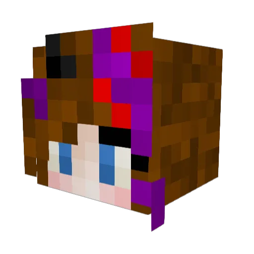 ashmabob Minecraft avatar head, 3D render