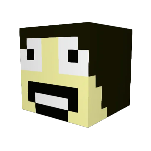 ashme44 Minecraft avatar head, 3D render