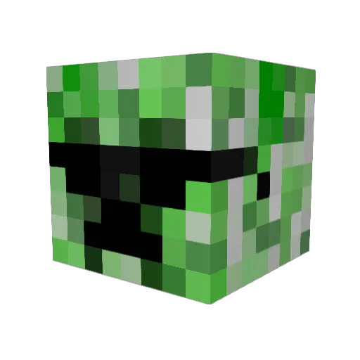 ashmojos Minecraft avatar head, 3D render