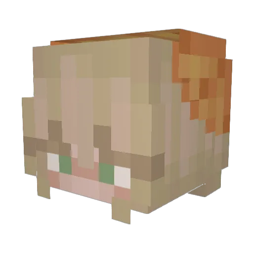 ashmonsta Minecraft avatar head, 3D render