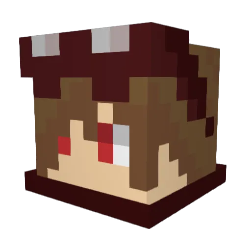 ashnuko00 Minecraft avatar head, 3D render
