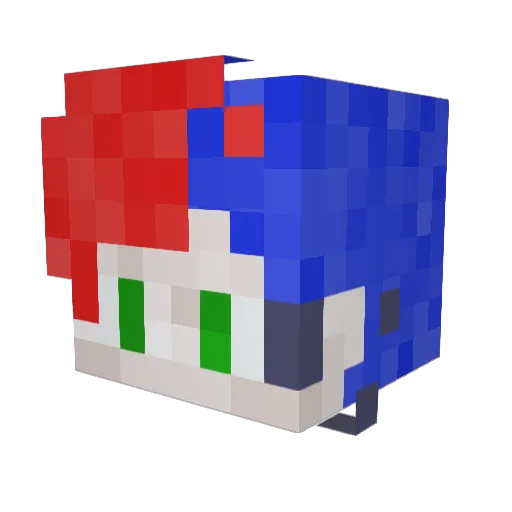ashofgames Minecraft avatar head, 3D render
