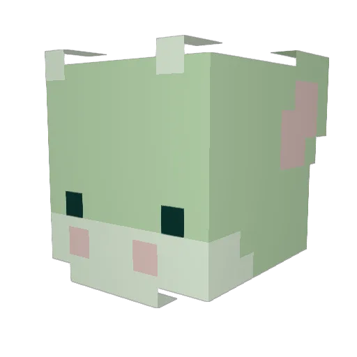 ashooley Minecraft avatar head, 3D render