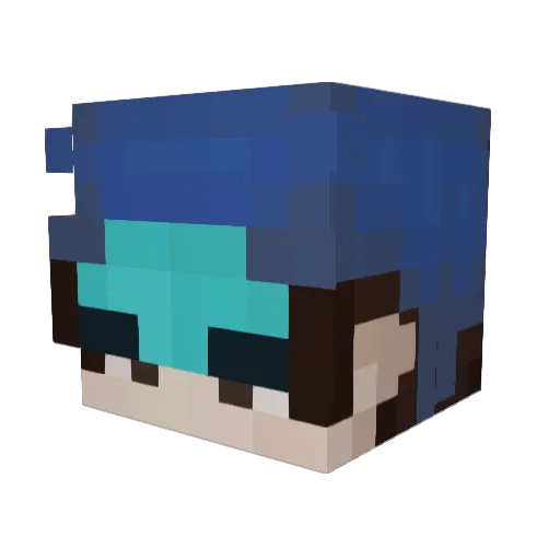 ashosh Minecraft avatar head, 3D render