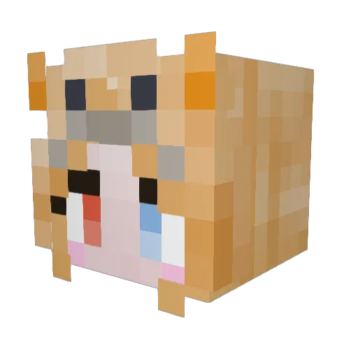 ashost Minecraft avatar head, 3D render
