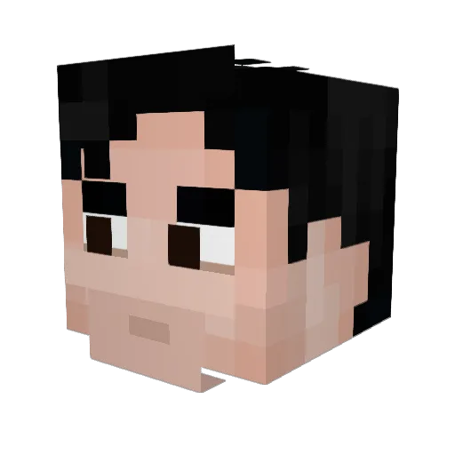 ashoud Minecraft avatar head, 3D render
