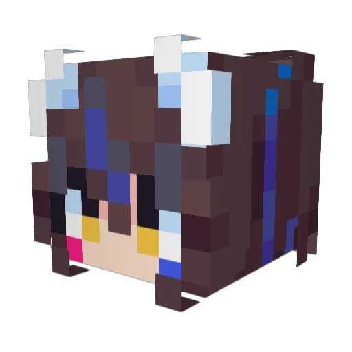 ashoyito Minecraft avatar head, 3D render