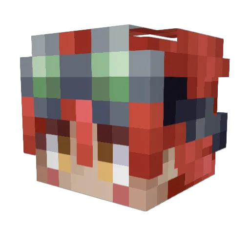 ashpool37 Minecraft avatar head, 3D render