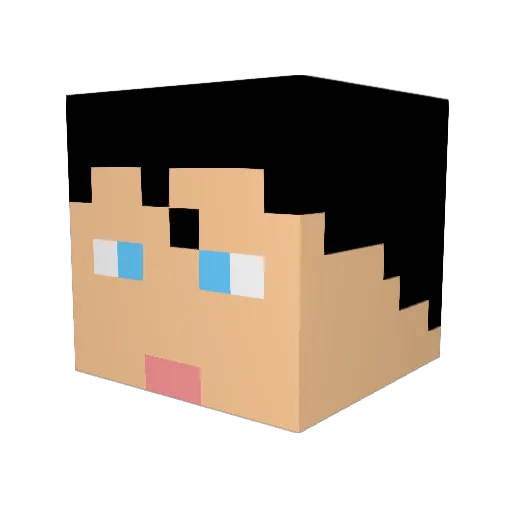 ashric99 Minecraft avatar head, 3D render