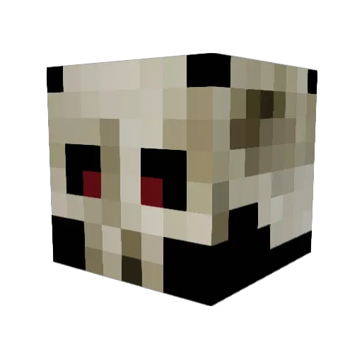 ashrse Minecraft avatar head, 3D render