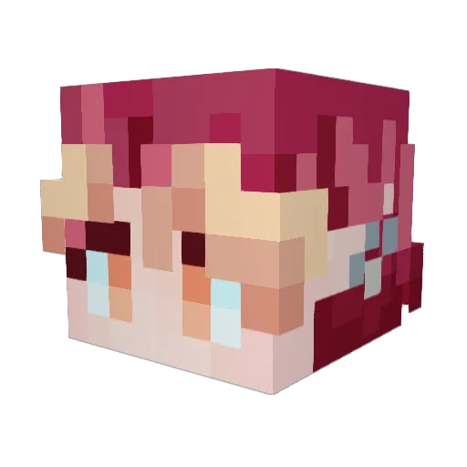 ashryte Minecraft avatar head, 3D render