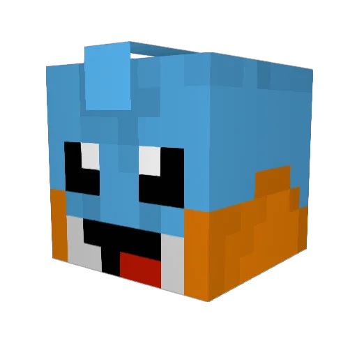 ashtheley Minecraft avatar head, 3D render
