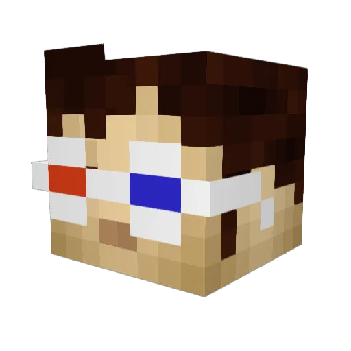 ashtonadison Minecraft avatar head, 3D render