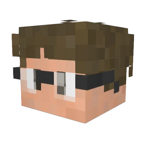 ashtonthefirst Minecraft avatar head, 3D render