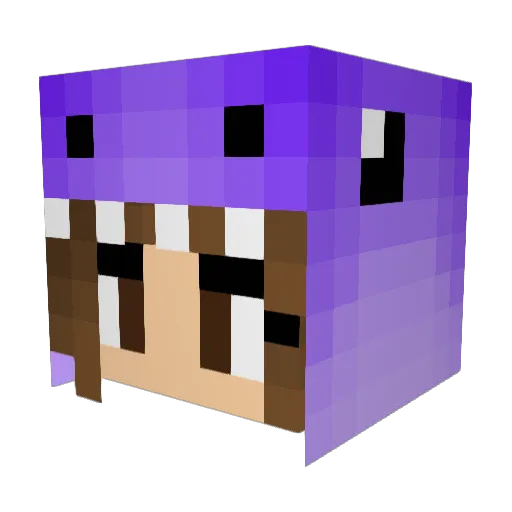 ashtrogrl Minecraft avatar head, 3D render