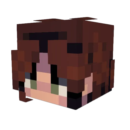 ashtroturf Minecraft avatar head, 3D render