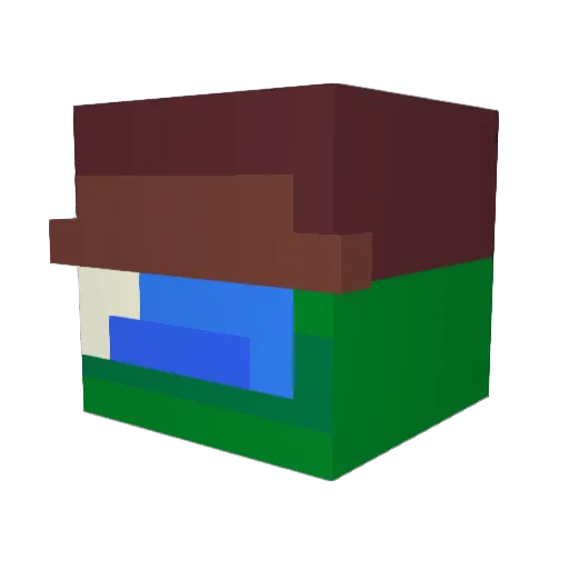 ashtung Minecraft avatar head, 3D render