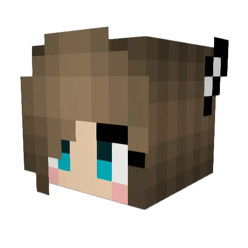 ashw0lf04 Minecraft avatar head, 3D render