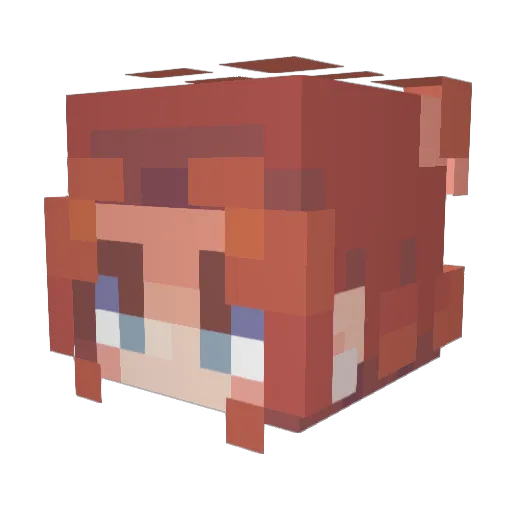 ashweasley Minecraft avatar head, 3D render
