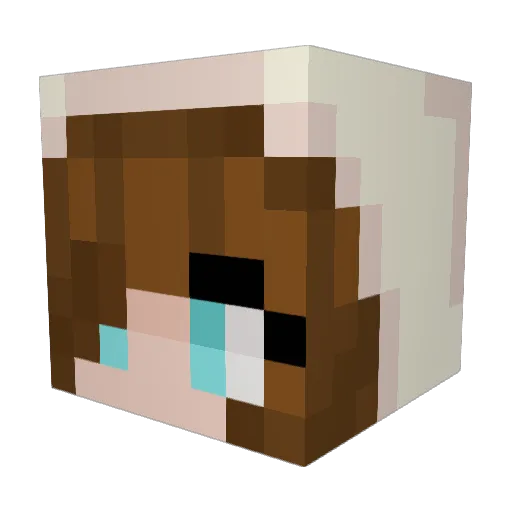 ashwui Minecraft avatar head, 3D render