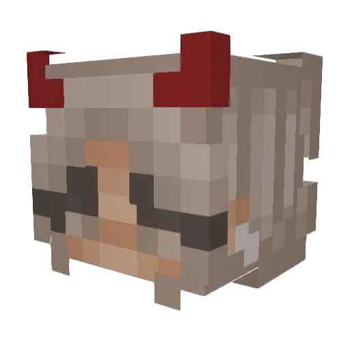 asianfetish Minecraft avatar head, 3D render