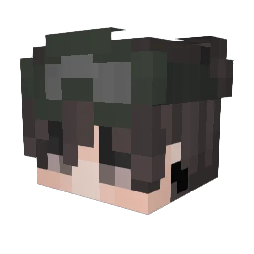 asianmess Minecraft avatar head, 3D render