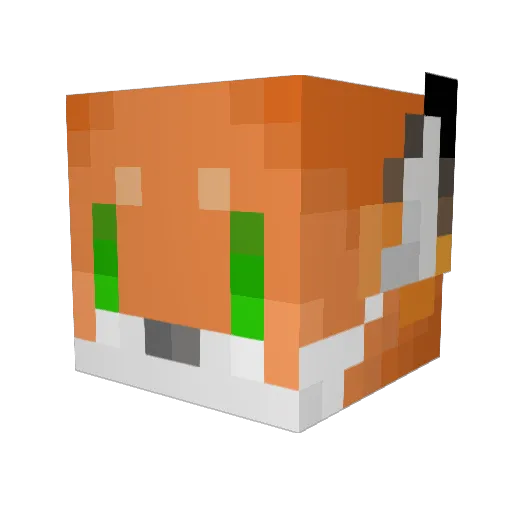 asidance Minecraft avatar head, 3D render