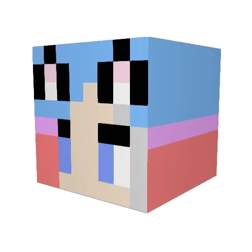 asils Minecraft avatar head, 3D render