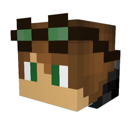 asimplemango Minecraft avatar head, 3D render