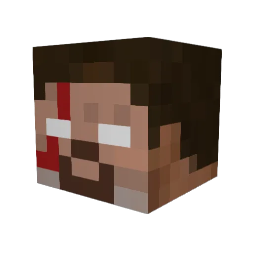 asiodor Minecraft avatar head, 3D render
