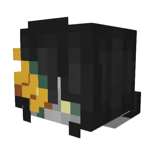 asioharpia Minecraft avatar head, 3D render