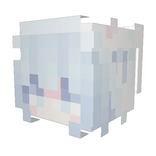 asiok Minecraft avatar head, 3D render