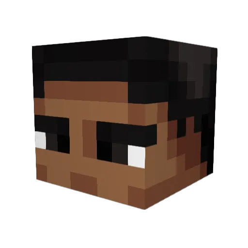 asitabk Minecraft avatar head, 3D render