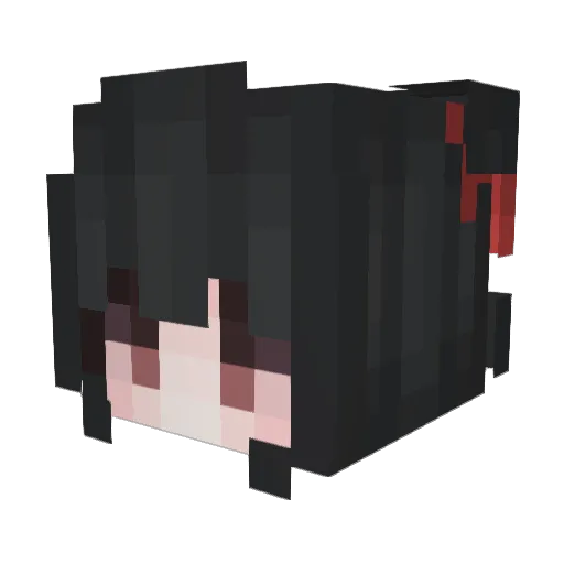 asjja Minecraft avatar head, 3D render