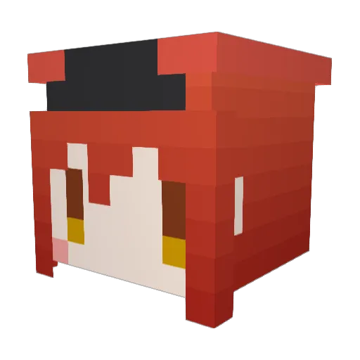 aska_0502 Minecraft avatar head, 3D render