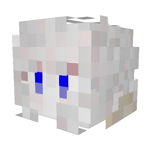askaredREAL Minecraft avatar head, 3D render