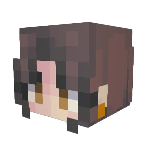 askiidwb Minecraft avatar head, 3D render