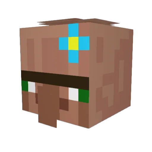 askjdhasud Minecraft avatar head, 3D render