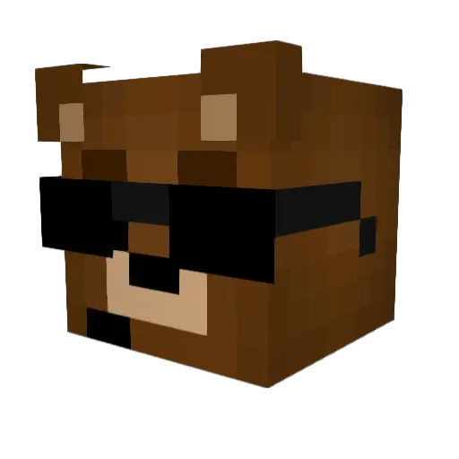 askpopo Minecraft avatar head, 3D render
