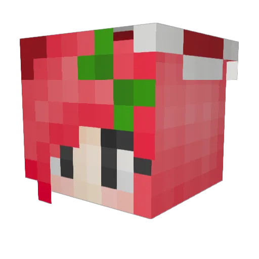 askpups Minecraft avatar head, 3D render