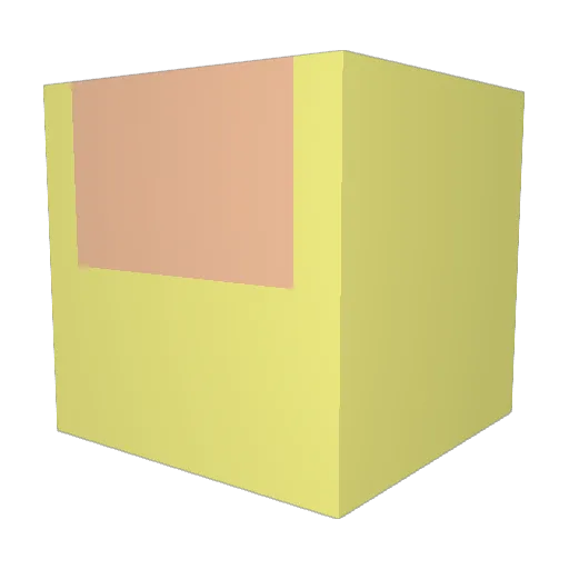 asl Minecraft avatar head, 3D render